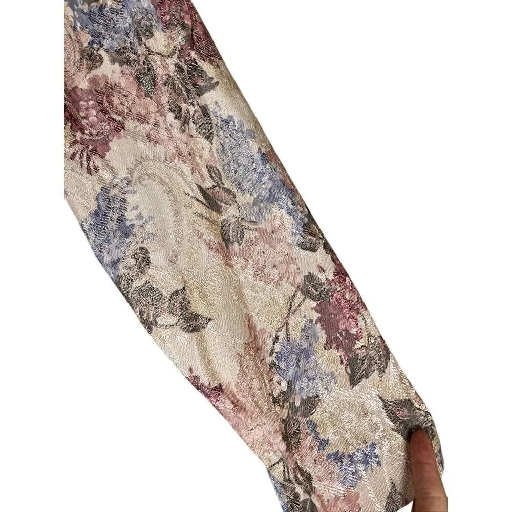Vintage Floral Jacket 11 Pink 1980 Tapestry Old Money Classic Preppy Cottagecore - Picture 3 of 14
